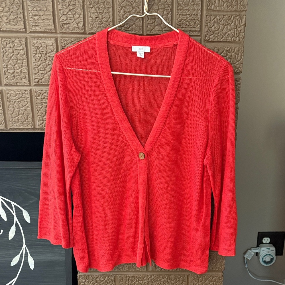 J. Jill Vibrant Red Knit Sweater